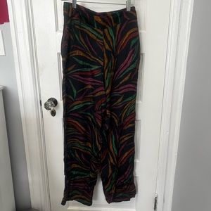 Farm Rio printed wide leg pants, size small